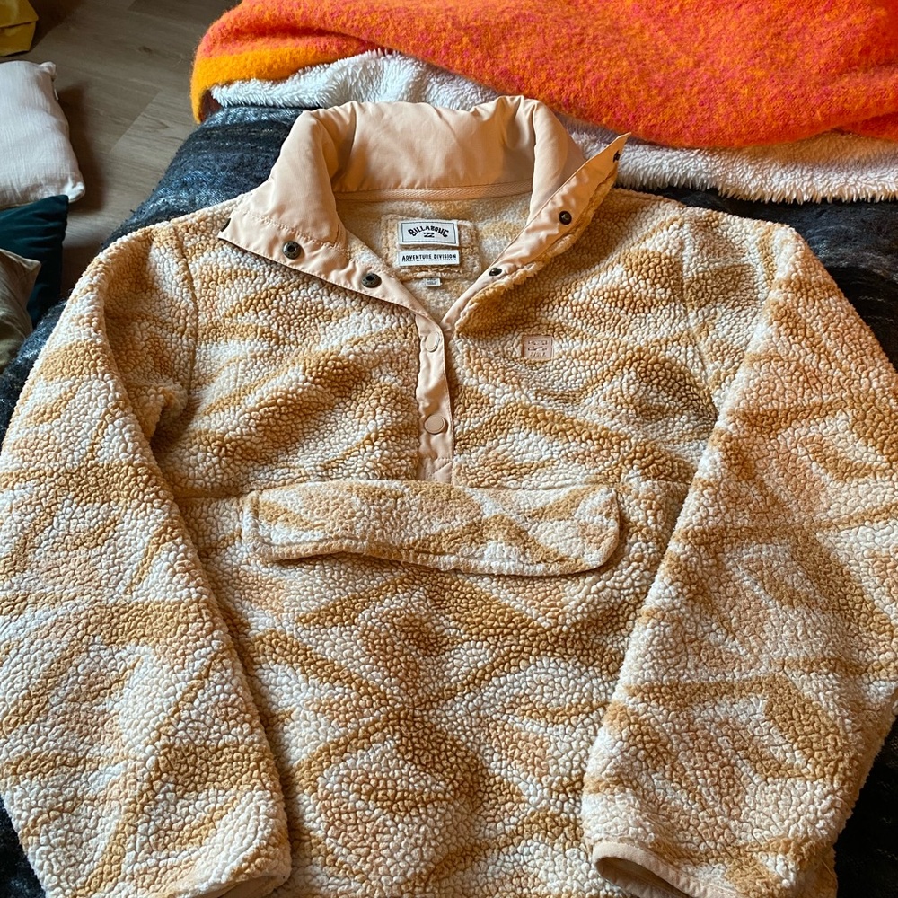 Billabong Adventure Division Sherpa Jacket - Tan and Cream